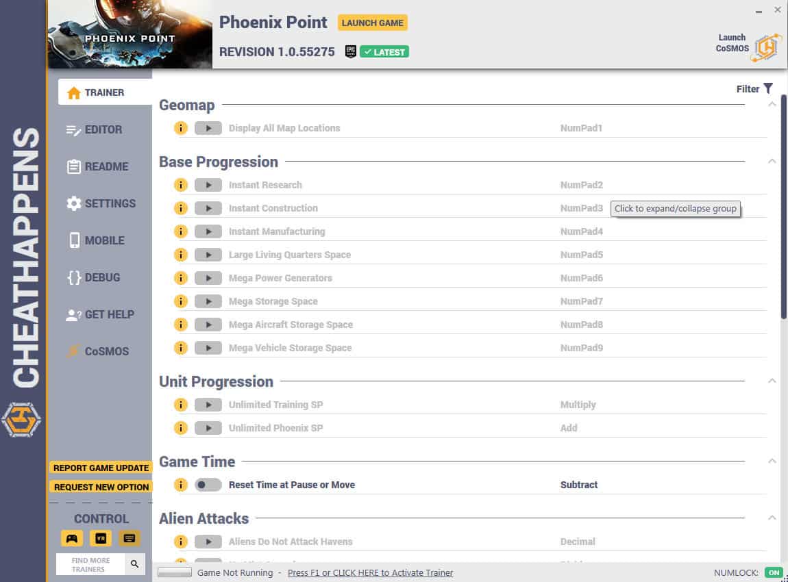 phoenix point trainer phoenix point trainer